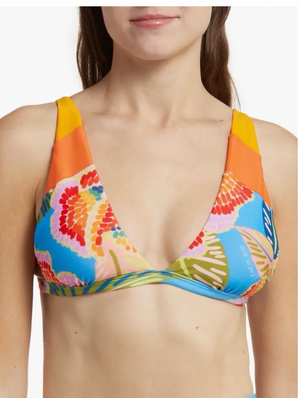 farm rio BIKINI TOP DWDROP SPECTRUM BLUE